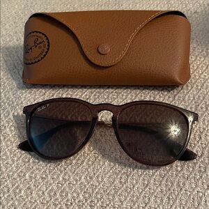 Ray-Ban Erika RB4171  Dark Brown Sunglasses with Case